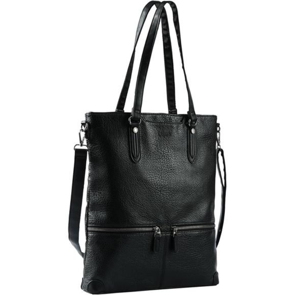 Laptop Tote Bag, Leather Work Tote for Computer Bag Waterproof